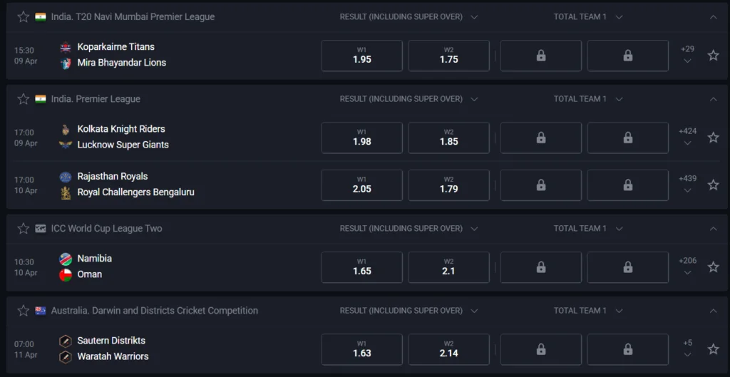 Bets on sport in India
